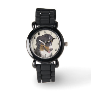 Berner Sennenhund-Malerei - Originale Hundekunst Armbanduhr