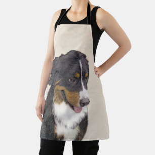 Berner Sennenhund-Malerei - Originale Hundekunst Schürze