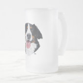 Berner Sennenhund Mattglas Bierglas (VorderseiteRechts)