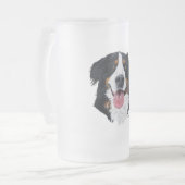 Berner Sennenhund Mattglas Bierglas (Vorderseite Links)