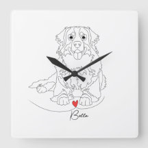 Berner Sennenhund mit Herz-Linienkunst