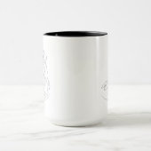 Berner Sennenhund mit Herz-Linienkunst Tasse (Zentrum)