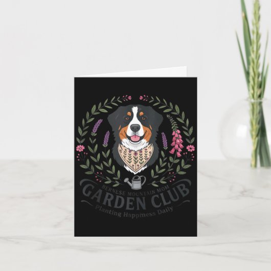 Berner Sennenhund-Mutter Gartenclub Muttertag Karte (Vorderseite)