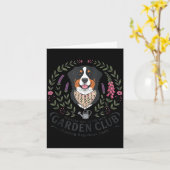 Berner Sennenhund-Mutter Gartenclub Muttertag Karte (Gelbe Blume)