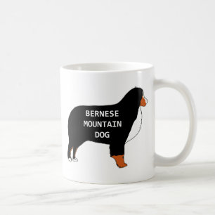 Berner Sennenhund Name Silhouette Rost Kaffeetasse