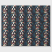 Berner Sennenhund Neujahr Geschenkpapier (Flach)