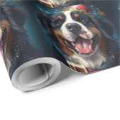 Berner Sennenhund Neujahr Geschenkpapier (Rolleneckpunkt)