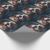 Berner Sennenhund Neujahr Geschenkpapier (Ecke)