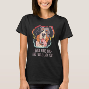 Berner Sennenhund Retro Vintage Sonnenuntergang Fa T-Shirt