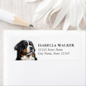 Berner Sennenhund Rücksende-Adresse-Etiketten (Insitu)