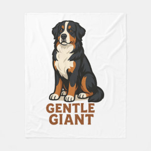 Berner Sennenhund Sanfter Riese. Fleecedecke