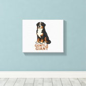 Berner Sennenhund Sanfter Riese. Leinwanddruck (Insitu (Holzboden))