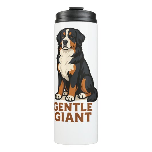 Berner Sennenhund Sanfter Riese. Thermosbecher (Vorderseite)