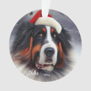 Berner Sennenhund, Santa-Hund, Weihnachten Ornament