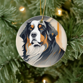 Berner Sennenhund-Schmuck Keramik Ornament
