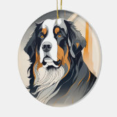 Berner Sennenhund-Schmuck Keramik Ornament (Links)