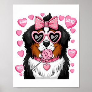 Berner Sennenhund-Schönheit Hund Haustier Liebhabe Poster