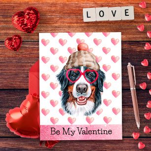 Berner Sennenhund sei mein Valentins Hund Valentin Feiertagspostkarte