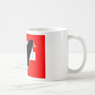Berner Sennenhund-Silhouette auf Flagge Rost Kaffeetasse