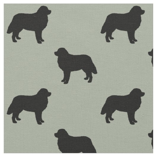 Berner Sennenhund Silhouetten Muster Stoff (Nahaufnahme)
