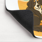 Berner Sennenhund Sunset Beach Begleiter Mousepad (Ecke)