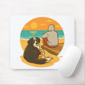 Berner Sennenhund Sunset Beach Begleiter Mousepad (Mit Mouse)