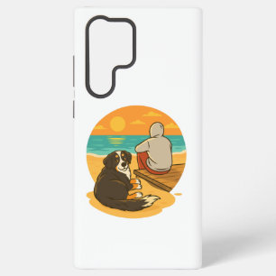Berner Sennenhund Sunset Beach Begleiter Samsung Galaxy Hülle