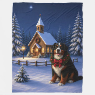Berner Sennenhund Urlaub Fleecedecke