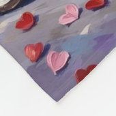 Berner Sennenhund Valentinstag Fleecedecke (Ecke)