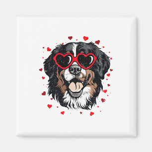 Berner Sennenhund Valentinstag Herz Süße Hunde Lie Magnet