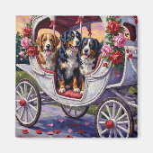 Berner Sennenhund Valentinstag Magnet (Vorne)