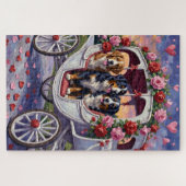 Berner Sennenhund Valentinstag Puzzle (Horizontal)