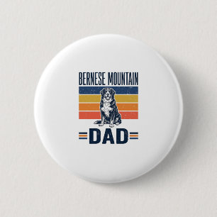 Berner Sennenhund-Vater Vintage-Vector-Design_1 Button