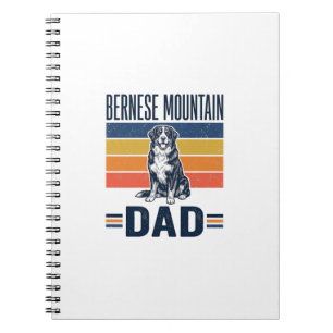 Berner Sennenhund-Vater Vintage-Vector-Design_1 Notizblock