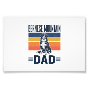 Berner Sennenhund-Vater Vintage-Vektorgestaltung_1 Fotodruck