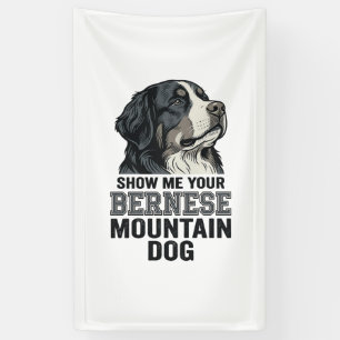 Berner Sennenhund Vintage Gravur Shirt Design Banner