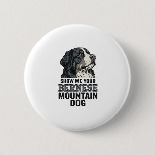 Berner Sennenhund Vintage Gravur Shirt Design Button