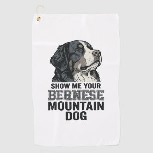 Berner Sennenhund Vintage Gravur Shirt Design Golfhandtuch