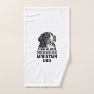 Berner Sennenhund Vintage Gravur Shirt Design Handtuch