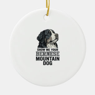 Berner Sennenhund Vintage Gravur Shirt Design Keramik Ornament