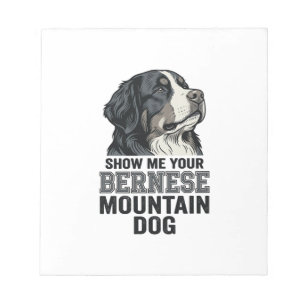 Berner Sennenhund Vintage Gravur Shirt Design Notizblock