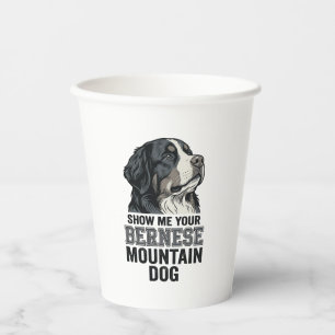 Berner Sennenhund Vintage Gravur Shirt Design Pappbecher