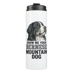 Berner Sennenhund Vintage Gravur Shirt Design Thermosbecher