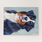Berner Sennenhund | Wasserfarben-Haustier Puzzle (Horizontal)