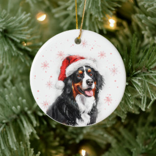 Berner Sennenhund Weihnachten Personalisiert Keramik Ornament