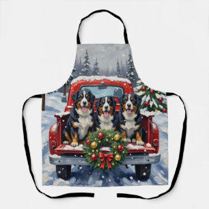 Berner Sennenhund Weihnachten Rotes Lastwagen Feri Schürze