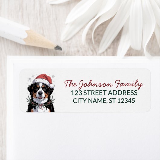 Berner Sennenhund Weihnachten Rücksendeadresse     (Insitu)