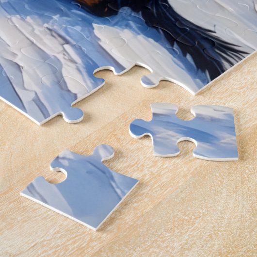 Berner Sennenhund Weihnachts-Leuchtturm Urlaub Puzzle (Seite)