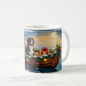 Berner Sennenhund Weihnachtsboot Urlaub Kaffeetasse (VorderseiteRechts)