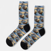 Berner Sennenhund Weihnachtsboot Urlaub Socken (Linkes Detail)